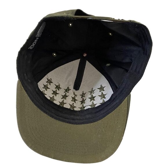 Zion Classic Snapback Hat Olive Green with Embroidered Stars One Size - Picture 7 of 9